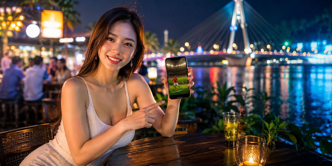 Người dùng Cần Thơ thư giãn bên ly cà phê và trải nghiệm game Jackpot trên điện thoại